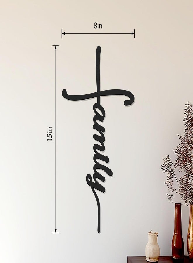 Bnesi Metal Wall Art Sign 4-Piece Set: Love, Faith, Family, Hope - 15 x 8 in Waterproof Religious and Spiritual Hanging Cross Wall Decor for Home Decoration - Image 3